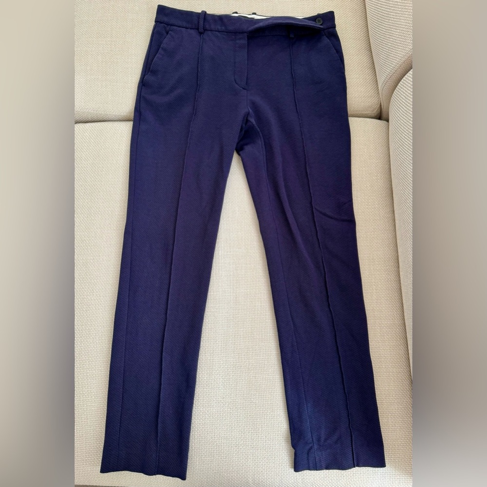 Theory Navy Pintuck Pants/Trousers | Size 10